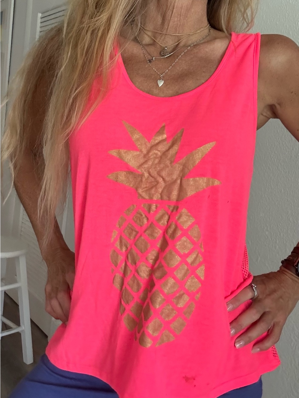 Hot Pink Exercise Top L